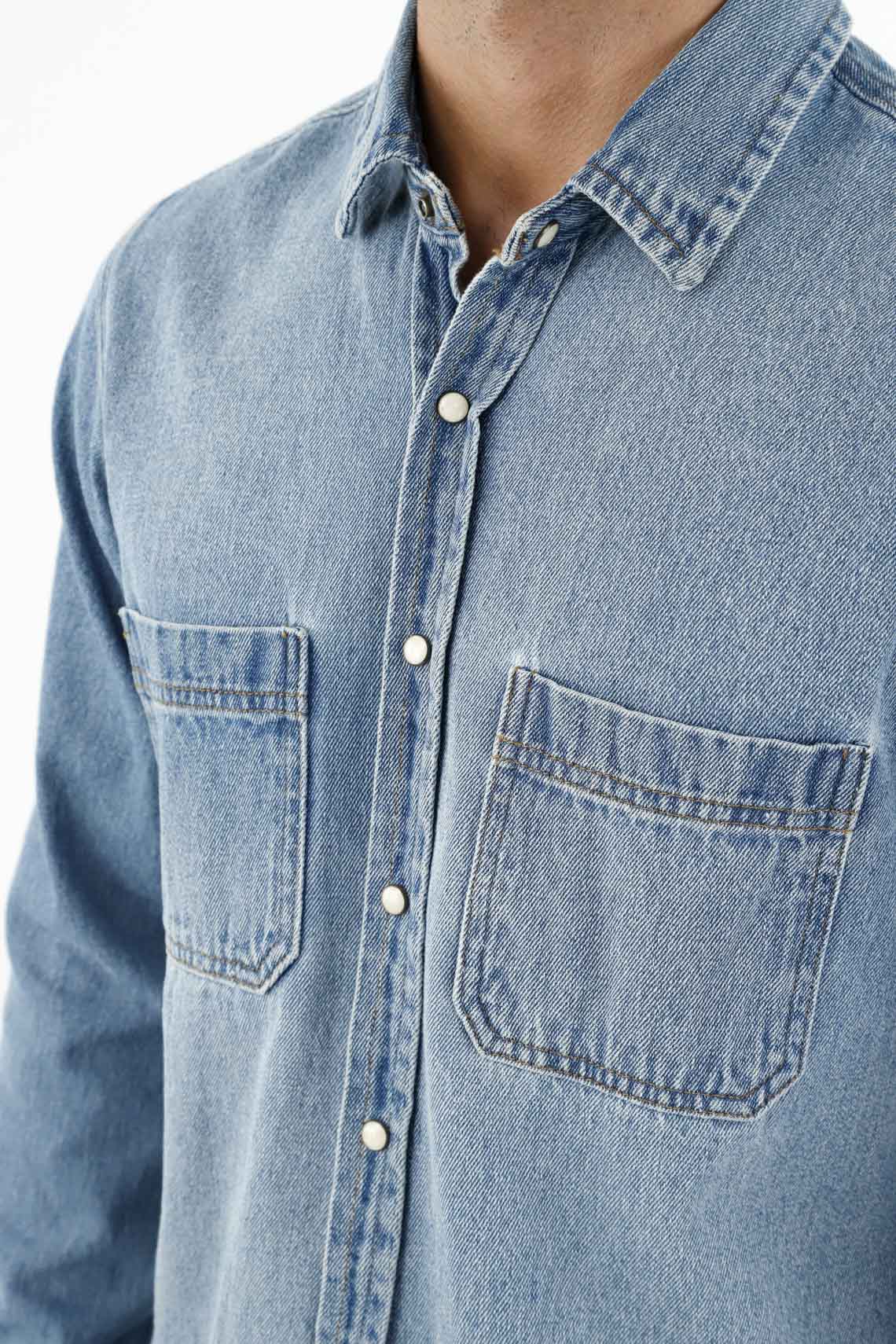 Men's Light Blue Lightweight Denim Shirt